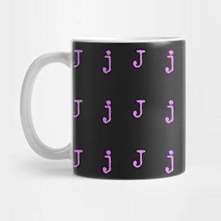 Pink Typewriter Letter J Mug